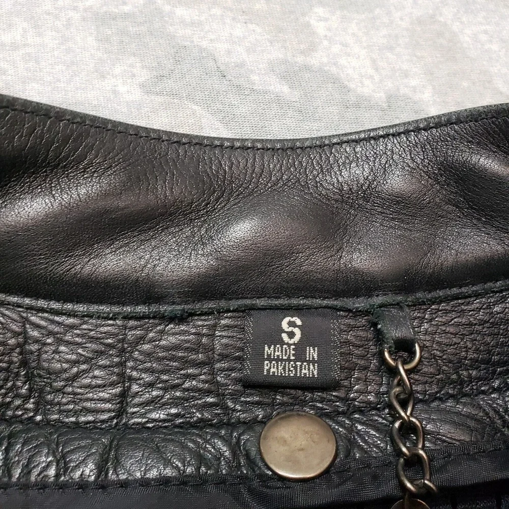 Xpert Performance Gear Jacket Mens Small Black Leather Full‎ Zip